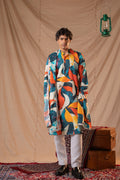 Navy Blue Giza Kurta with Dupatta for Men