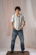 Grey Crochet Shirt for Men