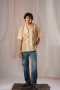 Yellow Crochet Shirt for Men