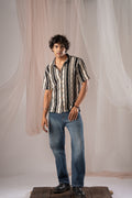 White Crochet Shirt for Men