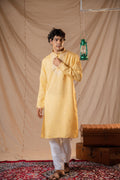 Sunshine Yellow Sequence Embroidery Kurta for Men
