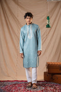 Sapphire Sequence Embroidery Kurta for Men