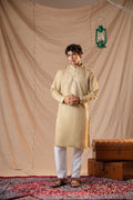Olive Green Sequence Embroidery Kurta for Men
