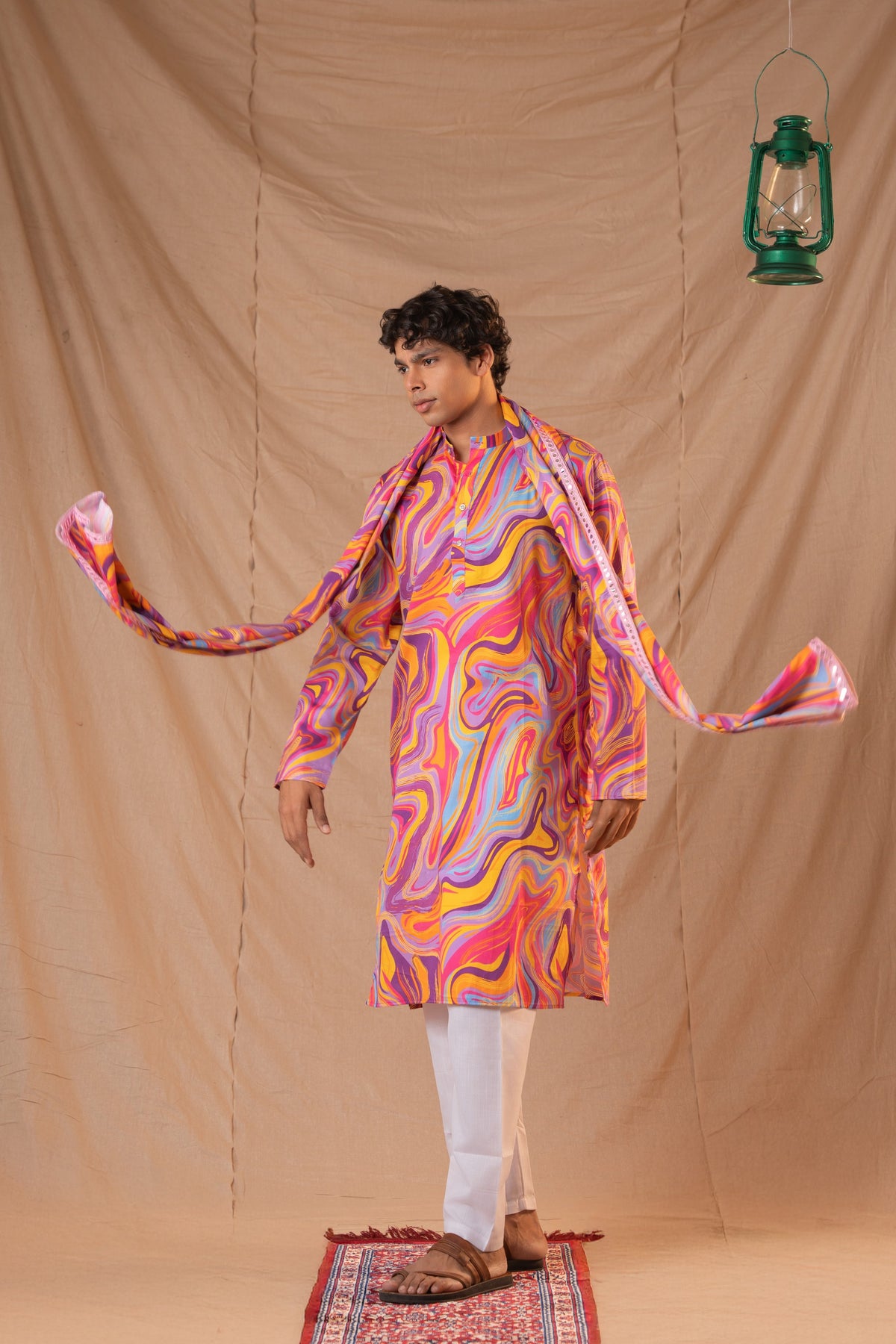 Pink Giza Kurta for Men