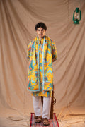 Yellow Giza Kurta with Dupatta for Men