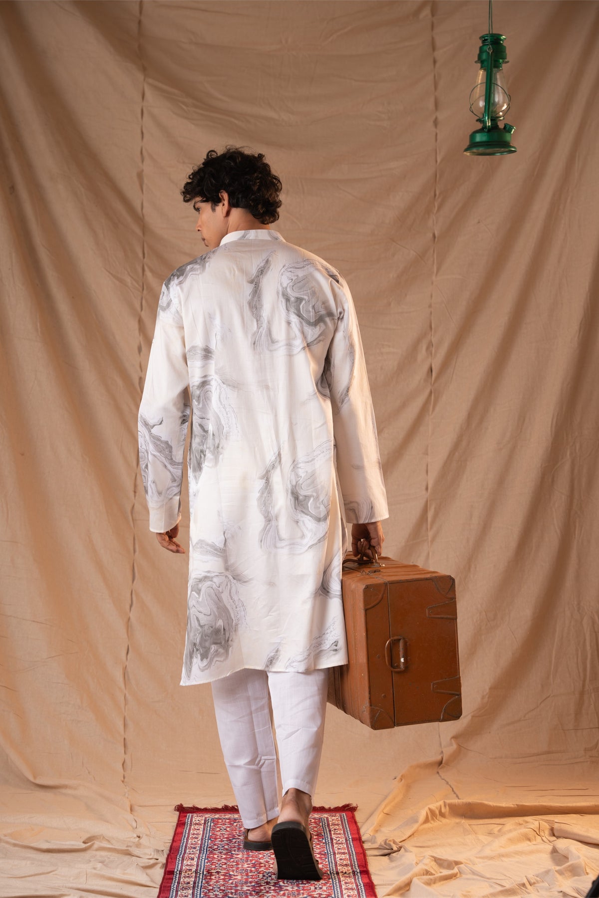 White Giza Kurta for Men