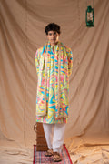Pastel Giza Kurta with Dupatta for Men