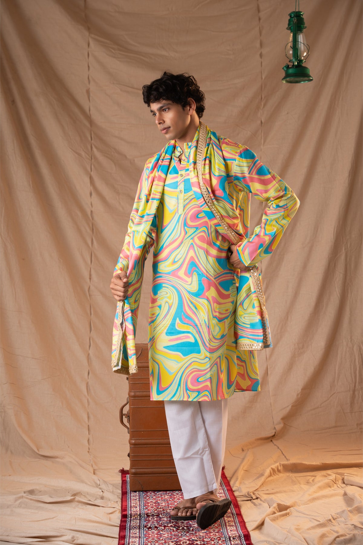 Pastel Giza Kurta for Men