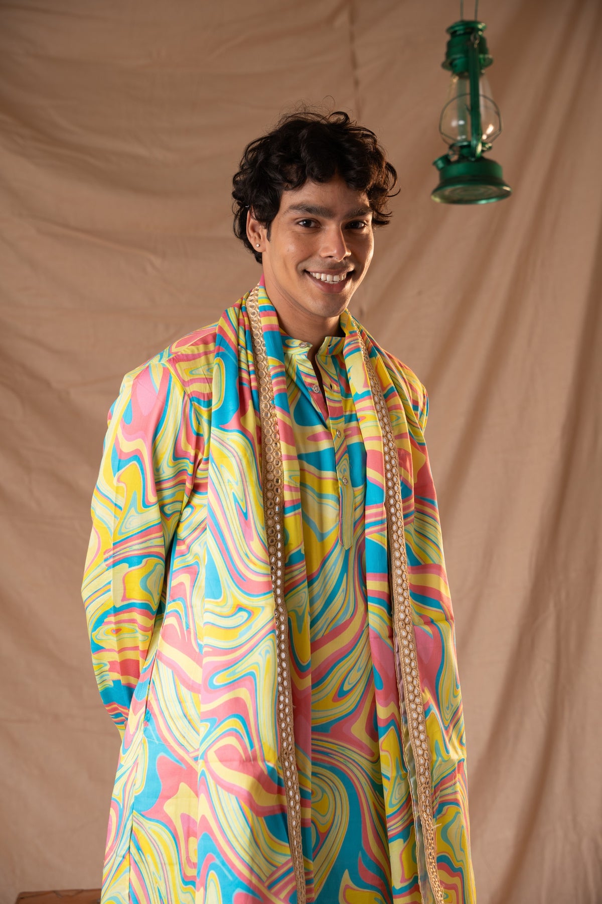 Pastel Giza Kurta for Men