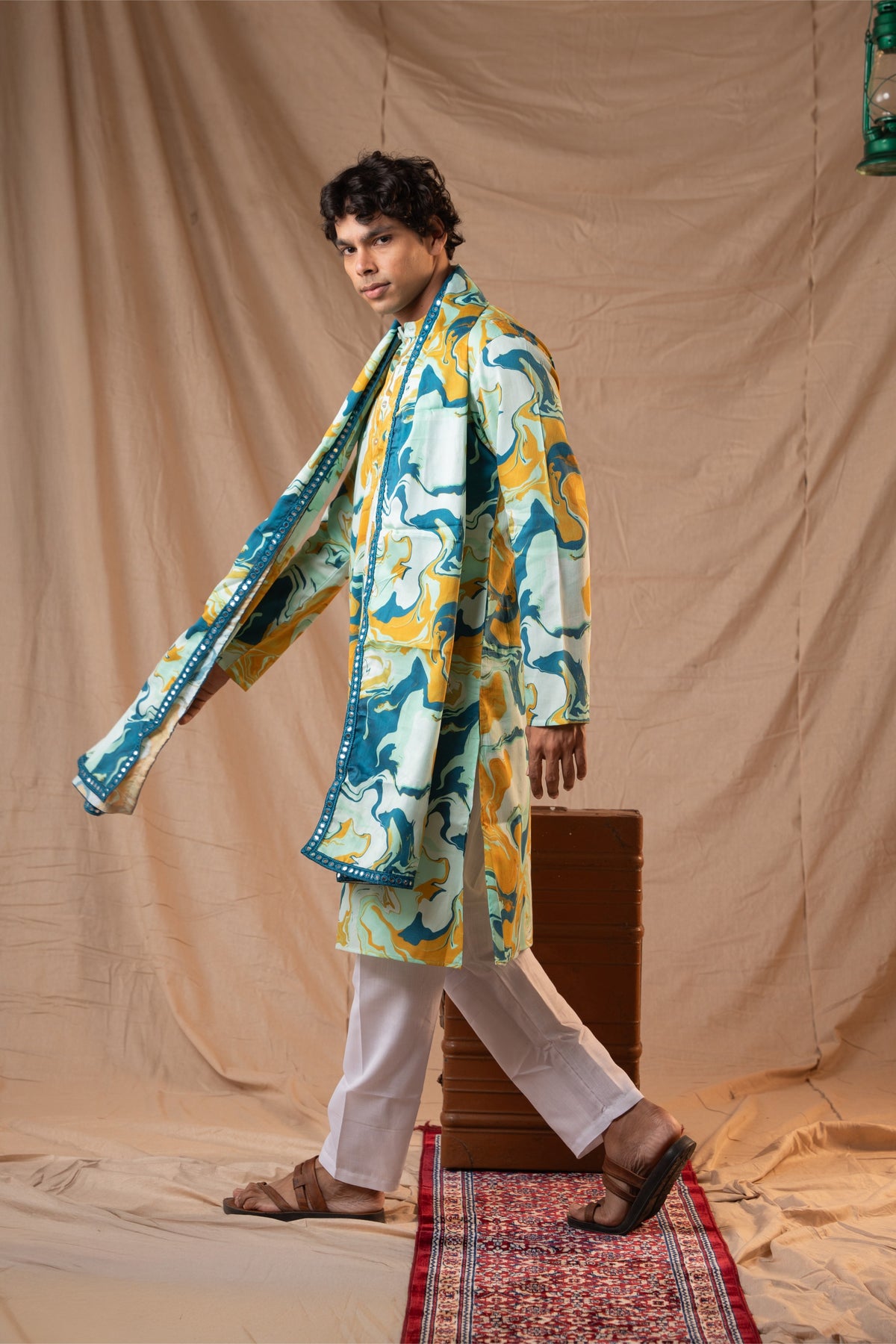 Cool Mint Giza Kurta for Men