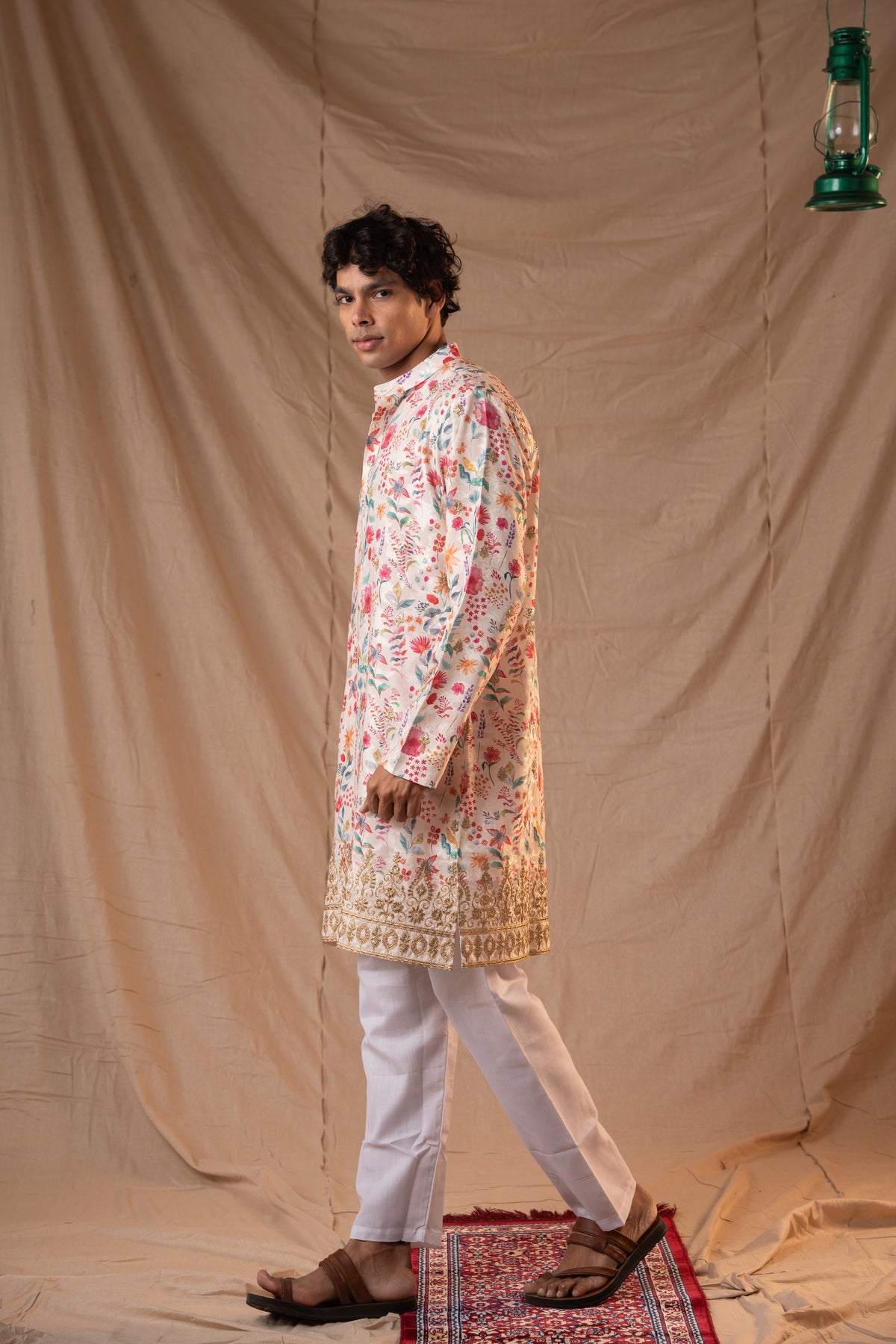 Floral Digital Printed Kurta for Men