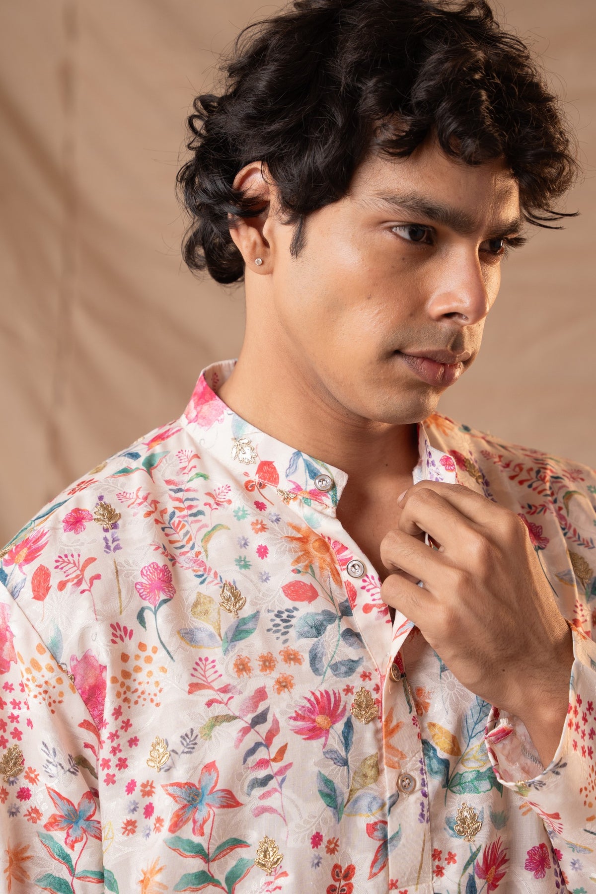 Floral Digital Printed Kurta for Men