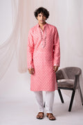 Rose Bud Digital Embroidery Kurta For Men
