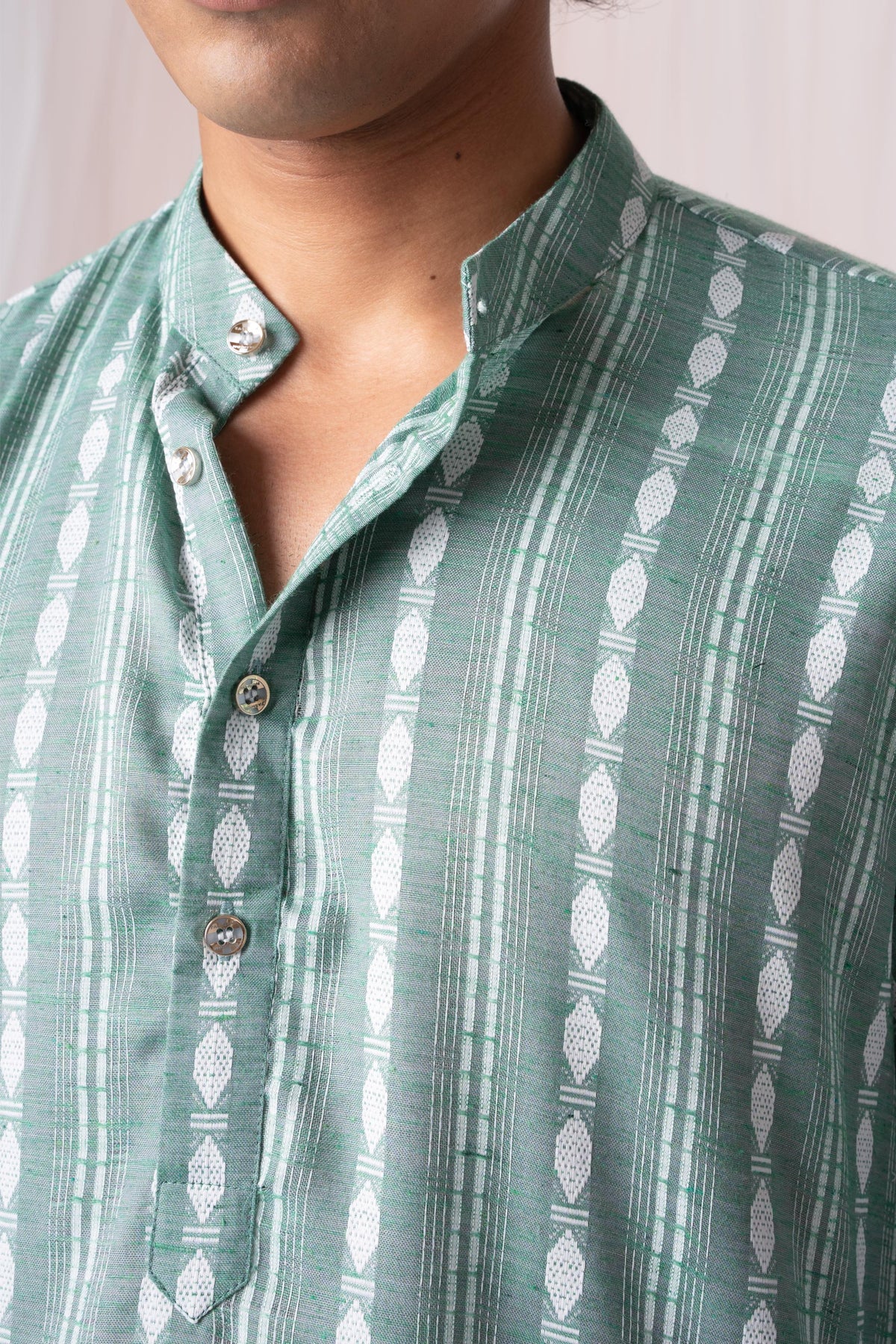 Emerald Pure Khadi Kurta For Men